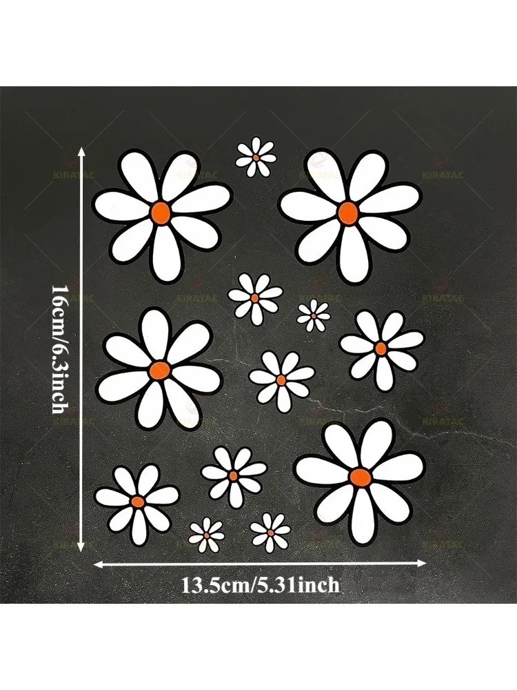 AliExpress NONE Daisy Flower Waterproof Vinyl Sticker Universal Decal for Motorcycle Helmet Fuel Tank Fairing Fender Car Window Bicycle Decor