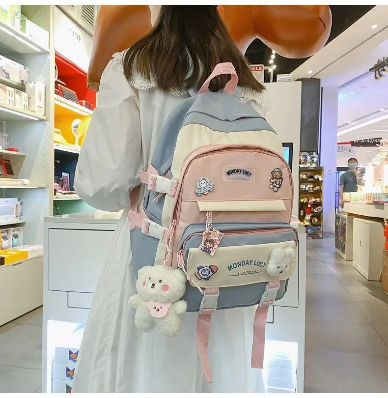 Girls Large Schoolbag Backpack Cute Design Korean Style For Female Students