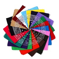 1/2pcs Men Women Cotton Bandana Hairband Cowboy Mens Biker Sports Headwear Wrist Hairwrap Single Sided Head Wrap Scarf Paisley