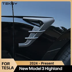2pcs Side Camera Cover for Tesla New Model 3 Highland 2024 Leaf Board Camera Protective Cover Car Modification Car Accessories