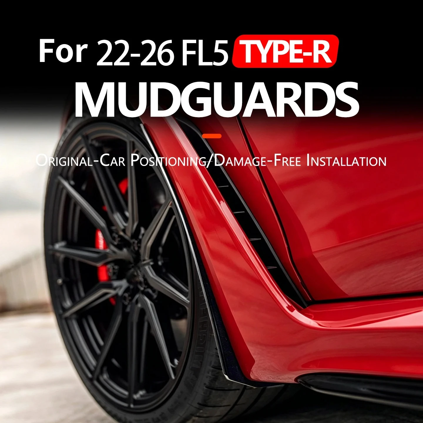 Car Exterior Modified Mud Guards for Honda Civic FL5 Type R 2022 2023 2024 2025 2026 | Rock & Sand Splash Protection