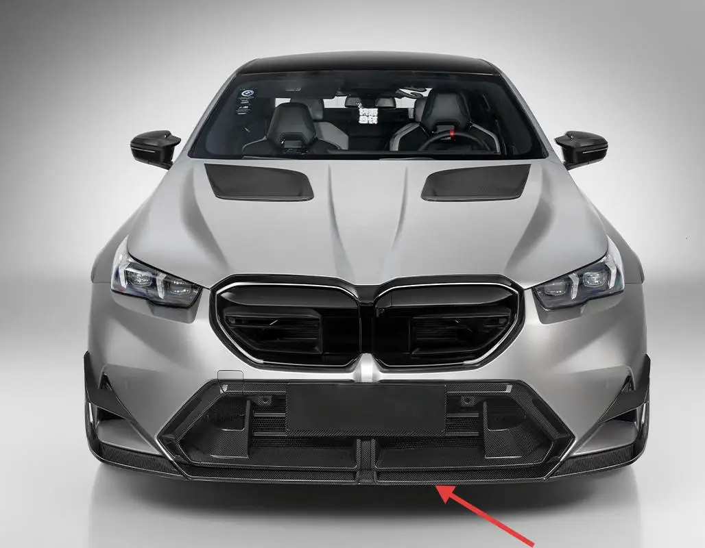 For BMW M5 G90 G99 SQ-B Style Front Lip Dry Carbon Fiber Front Bumper Front Bumper Splitters 2025-IN