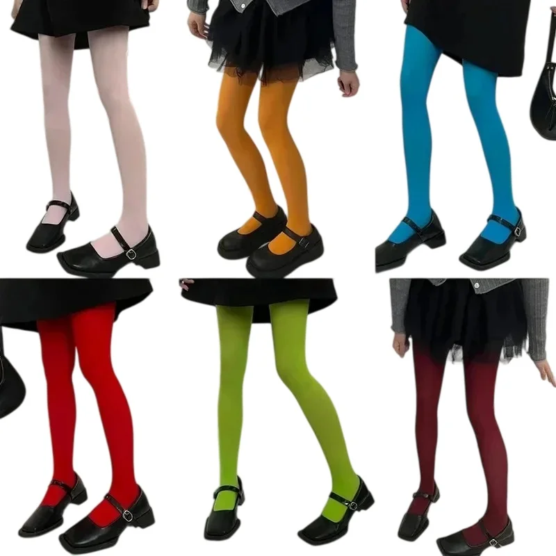 17 Colors Women's Seamless Velvet Leggings Candy Color High-Elasticity Long Tights Anti-Run Soft Velvet Pantyhose