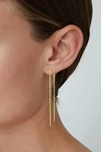 Popular Retro Gold Earrings For Women Dangle Earrings Drop Thread Dangling Earrings Minimalism Dipped Long Chain Earring