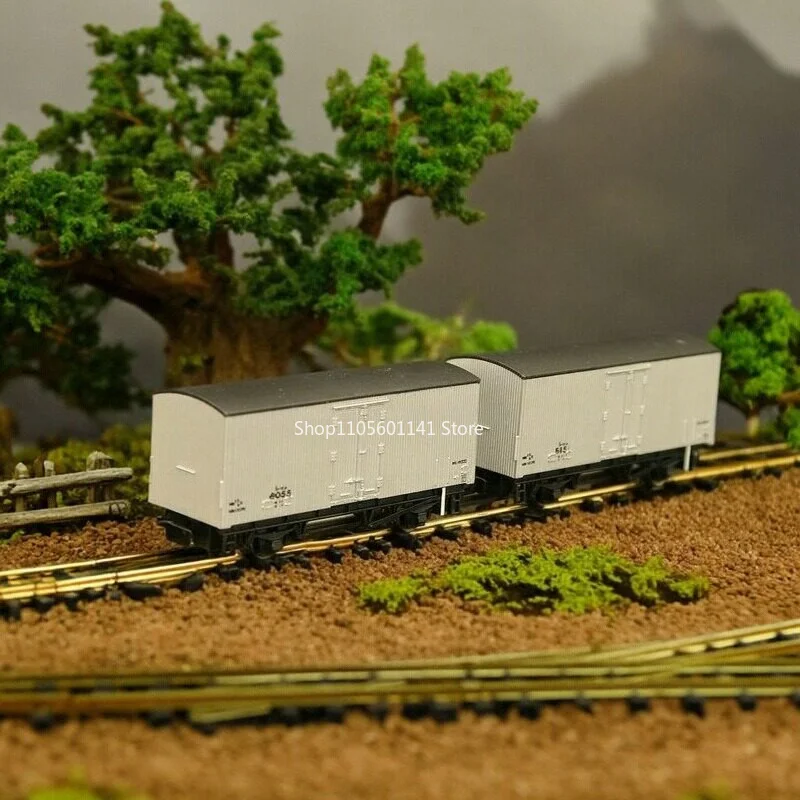 N Type Train Model 2 Refrigerated Wagons Set A3062 6000 Refrigerated Truck 2-section Silver Collectibles