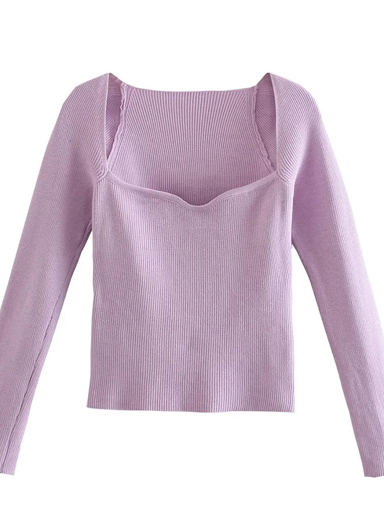 

Women's Sweetheart Ne Cropped Knitted Sweater Faion 202 Svel Silk Top Spring Season Other Material 00%