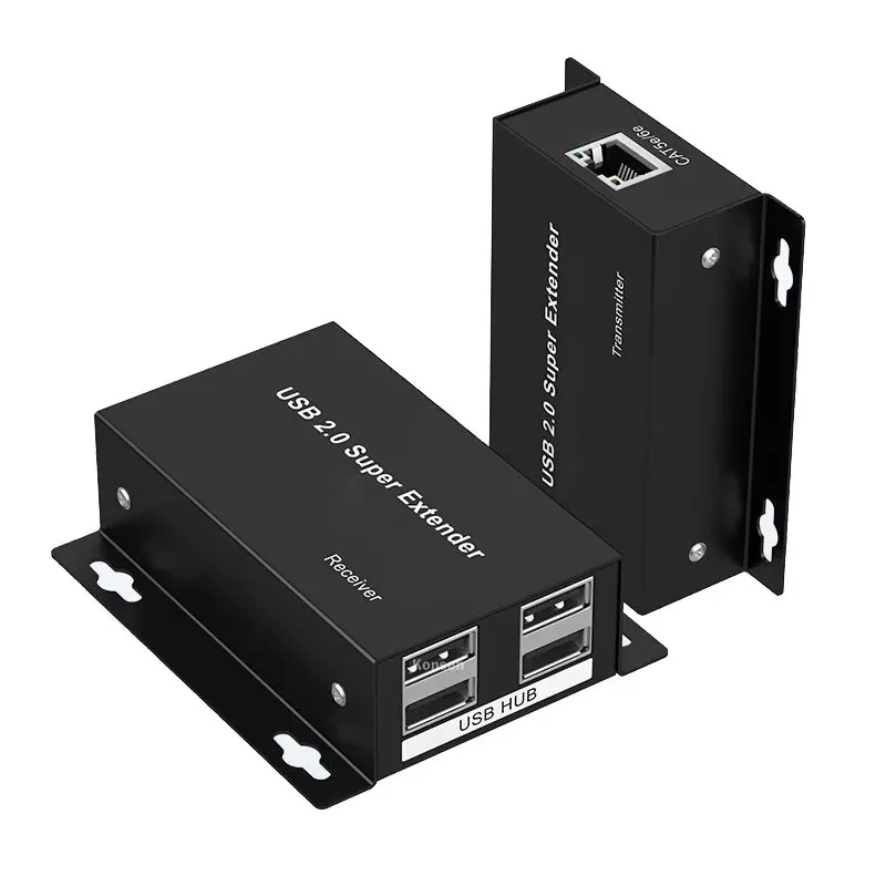 USB 2.0 Extender over Ethernet Rj45 Cat6 Kabel 50M USB Hub POC Voeding Ondersteuning Webcam Camera Toetsenbord Muis Printer U Disc