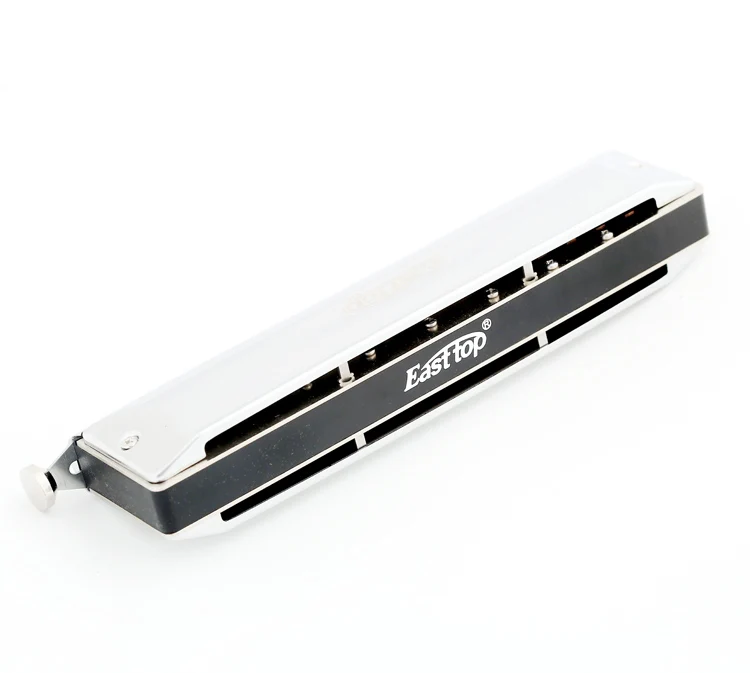 East Top 16 Holes 64 Tone Chromatic Harmonica Key of C for Adults Professionals Students for Learning and Performance (SR)