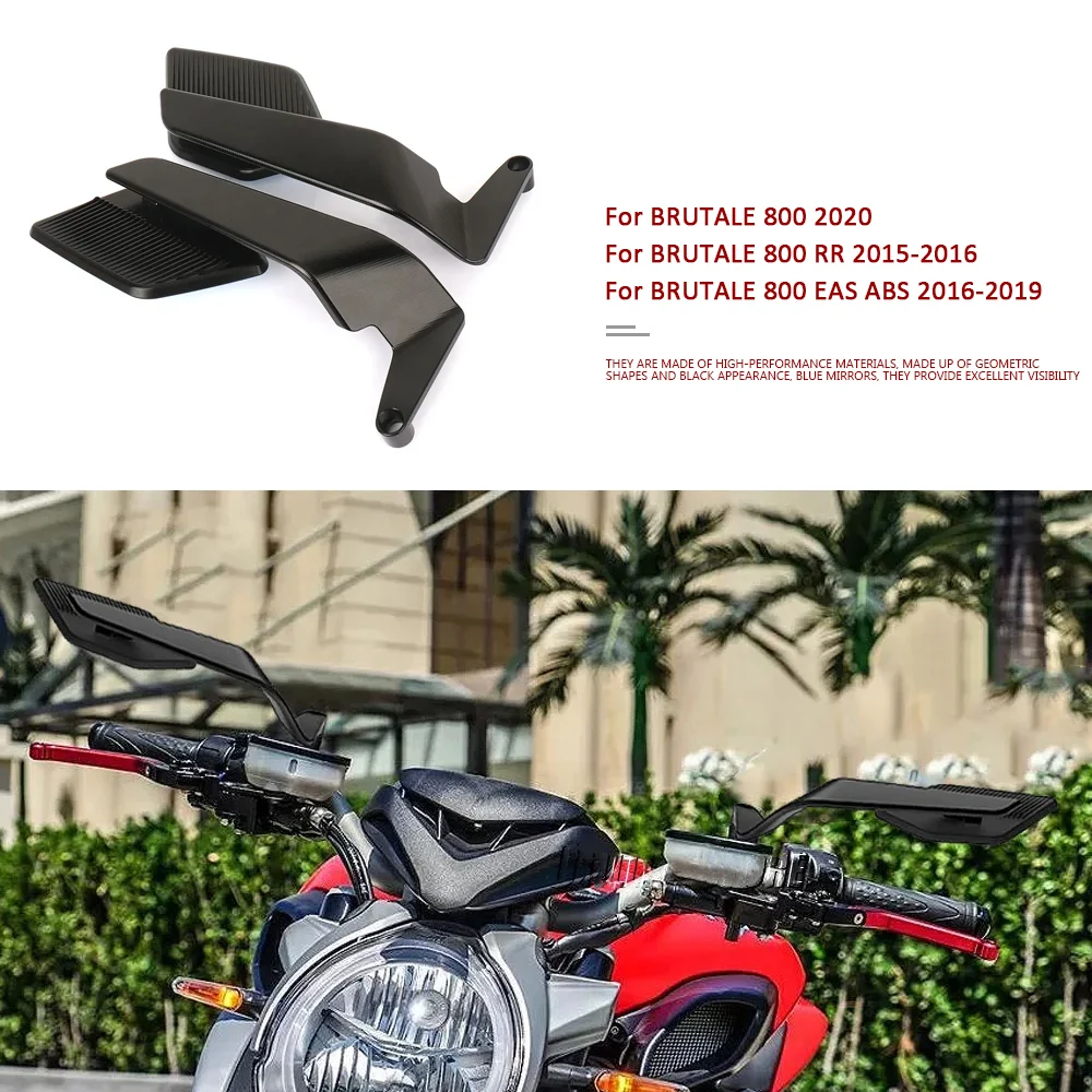 

Brutale 800 2020, аксессуары для мотоциклов, зеркало Stealth Max, зеркало заднего вида для мотоцикла, черное для MV Agusta Brutale 800 RR EAS ABS