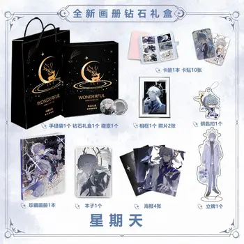 게임 Honkai: 스타 레일 싱 Qi Ri 일요일 그림 북 키체인 북마크, 인사 카드, 사진 엽서, 포스터 스탠드