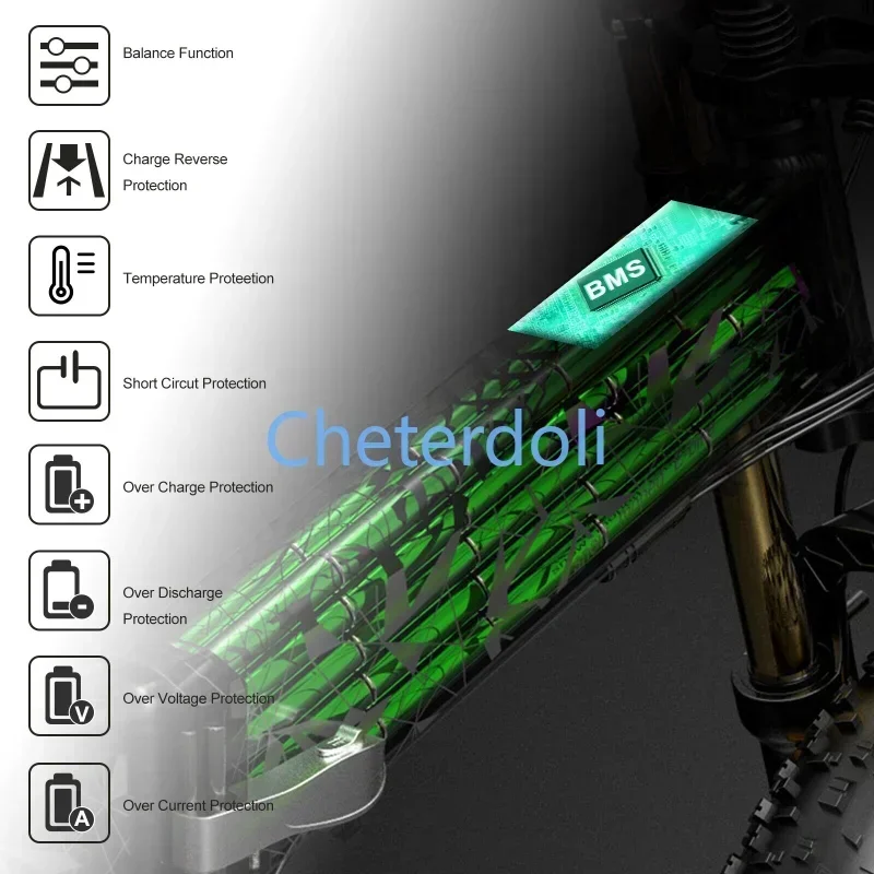 48V Folding ebike Battery 13s4p 10Ah 12Ah 14Ah 20Ah for Samebike LO26 20LVXD30 AXLDCH-006 18650 lithium rechargeable batteries