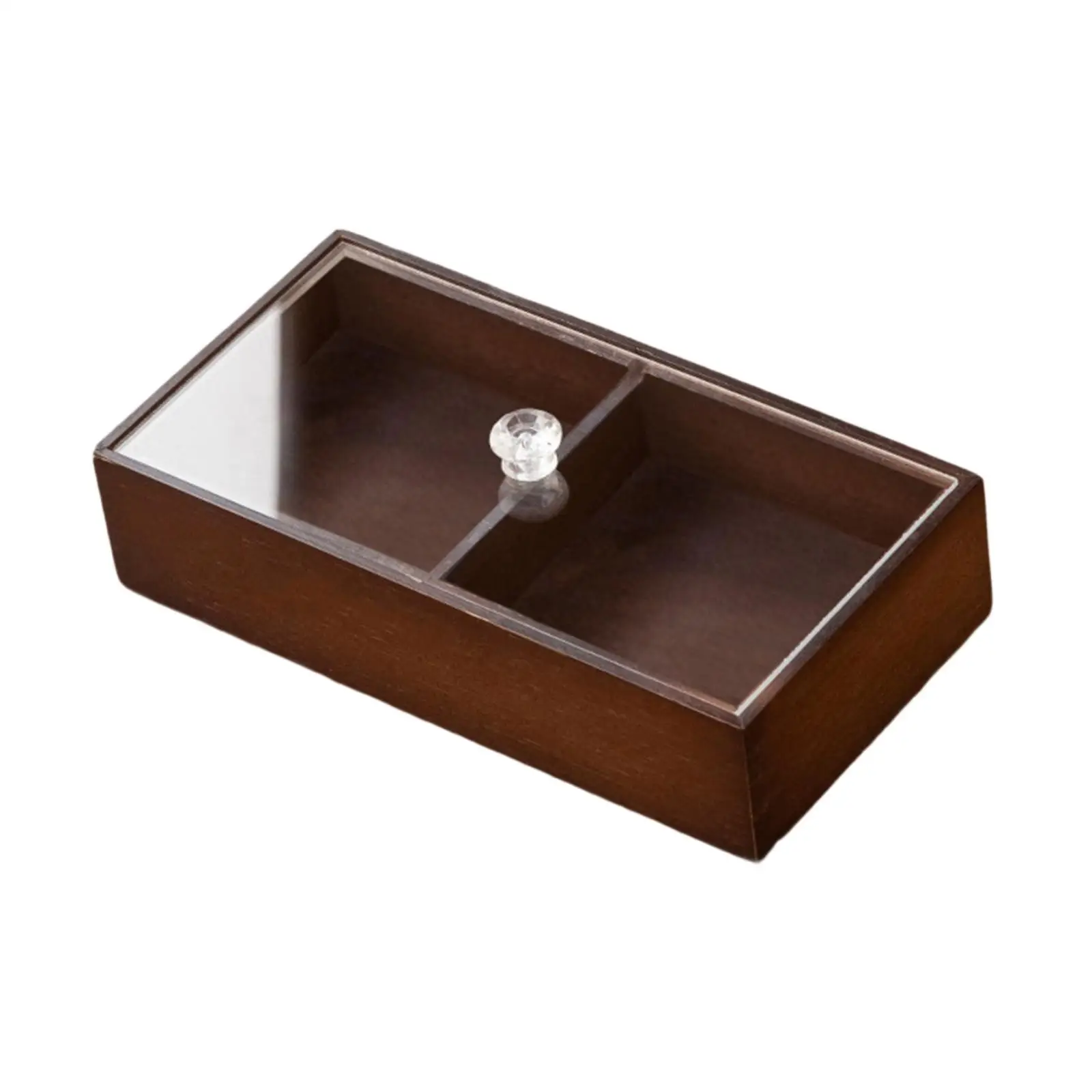 Divided Serving Tray with Cover Organizer Multipurpose Sturdy Compartment Storage Party Serving Platter for Office Kitchen