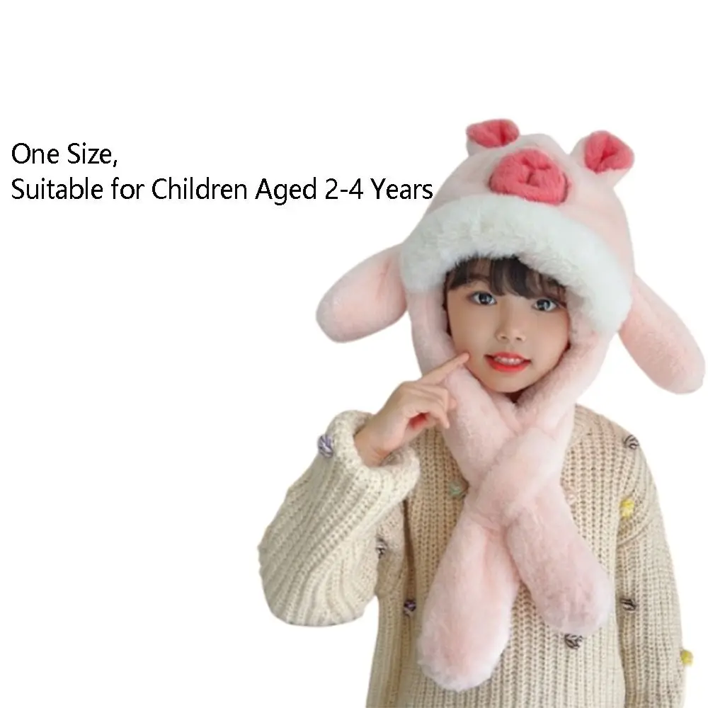 Chapeau de Protection des oreilles créatif pour enfants, oreilles mobiles amusantes, chapeau chaud d'hiver intégré, mignon Capybara, écharpe à capuche