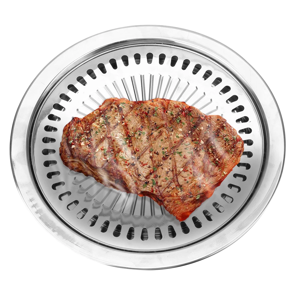 BBQ Grill Barbecue Tools Electric Stove Baking Tray Smokeless Barbecue Grill Pan Household Non-Stick Gas Stove Plate