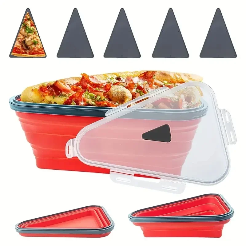 Silicone Pizza Box Foldable Reusable Pizza Container Portable Sandwich Storage Box Fresh Keeping Food Container