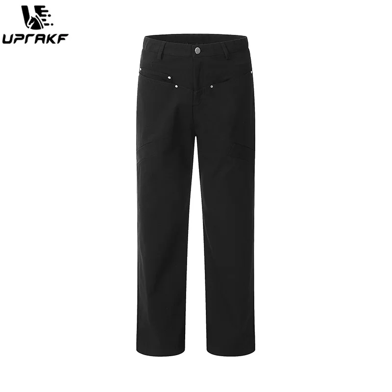 UPRAKF Business Straight Trousers Comfort Casual High Quality Autumn Pantalones Solid Color Personality