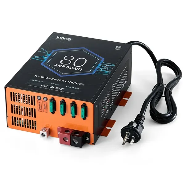 

RV Converter, 80 Amp, 110V AC to 12V DC RV Power Converter Battery with 4 Stage Smart Charging 13V to