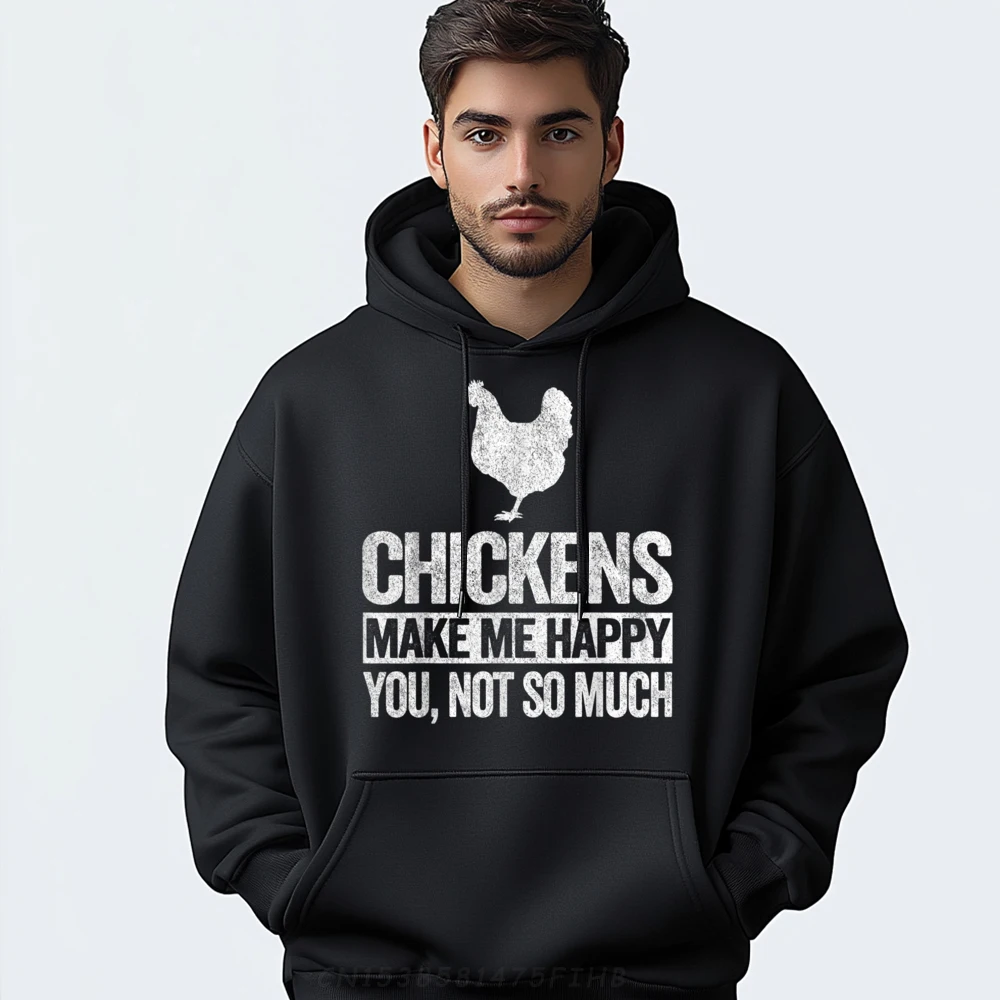 

Chicken Chicken Quote Retro Youth Long Sleeve Hoodies Funny Thanksgiving Day Hoodies Classic Round Collar Sweatshirts