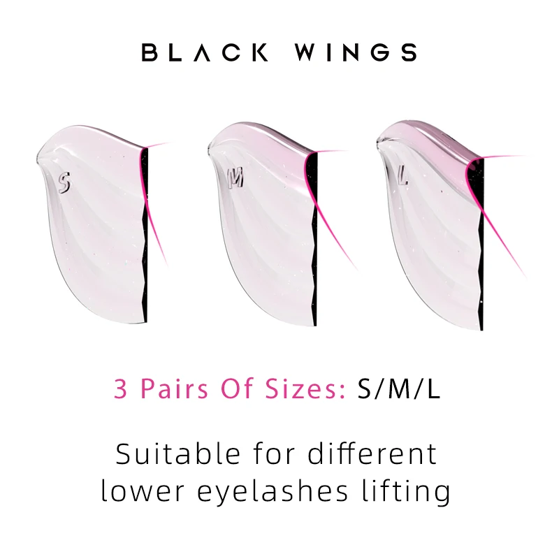 BLACKWINGS 3 サイズ鳥下眼パッチまつげパーマカーラーリフトパッドシリコーンまつげメイク美容ツール Permanen