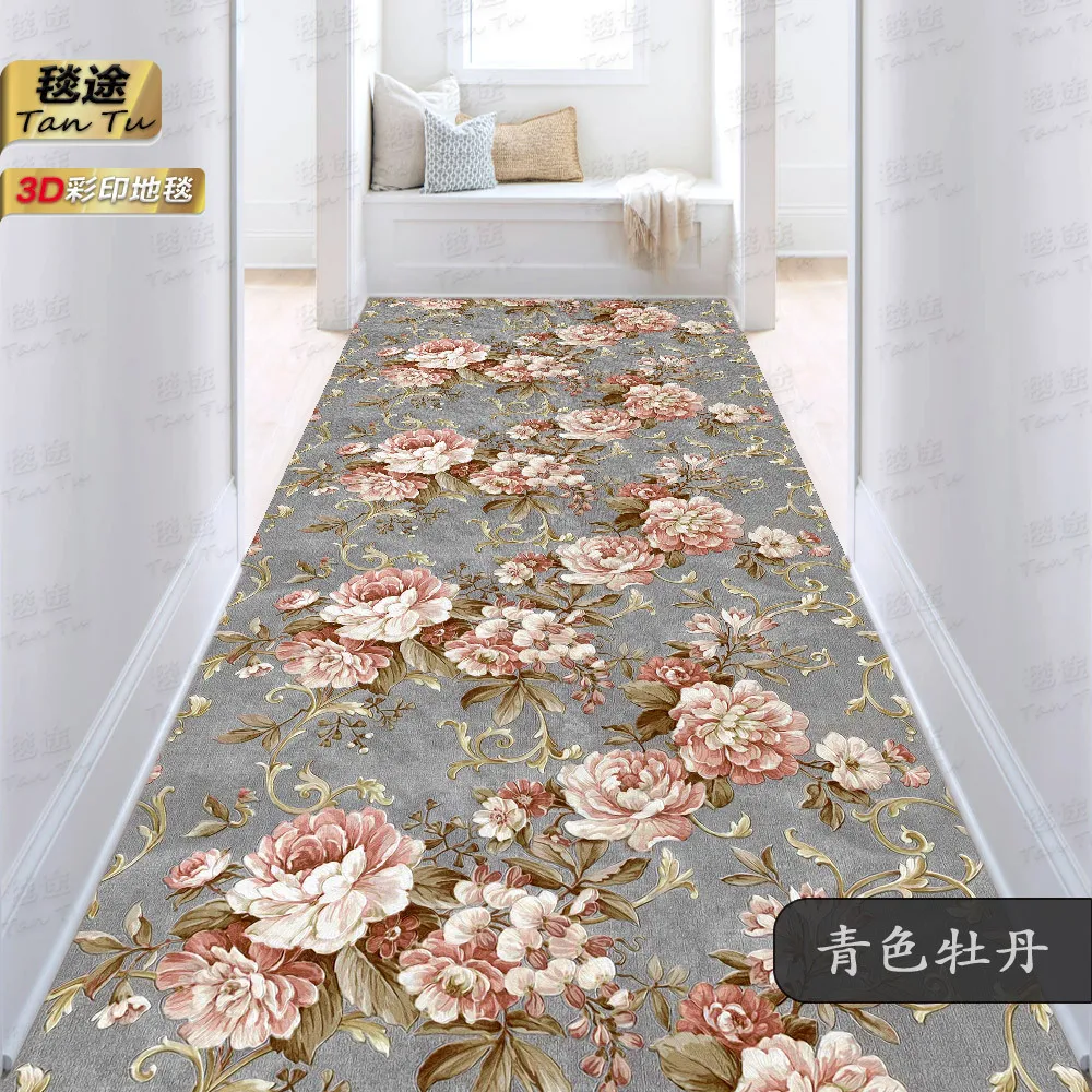 

Длинный коридорный ковер с с скандинавским геометрическим узором, нескользящий коврик для лестницы, вестибюль отеля, проходная дорожка, моющийся декор комнаты, напольные коврики