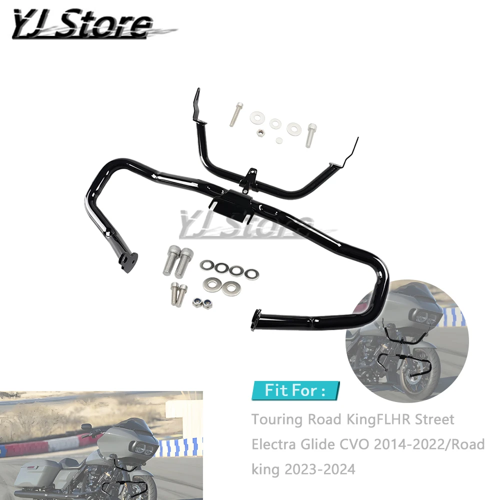 

Fit For Harley Road Glide FLTR 15-21 Touring Road King Street Glide14-20 Motorcycle Chopped Engine Guard Fairing Support Bracket