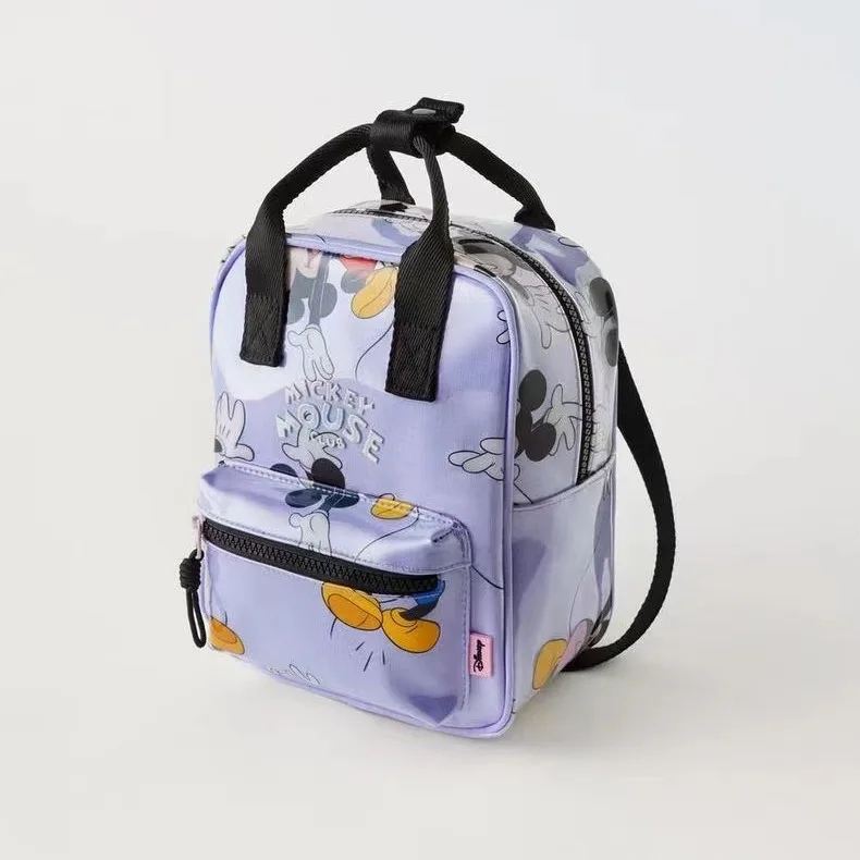 Children\'s Bag Cartoon Fashion Casual Two-shoulder Bags Purple Schoolbags For Boys Girls Mickey Mouse Print Cute Mini Backpack