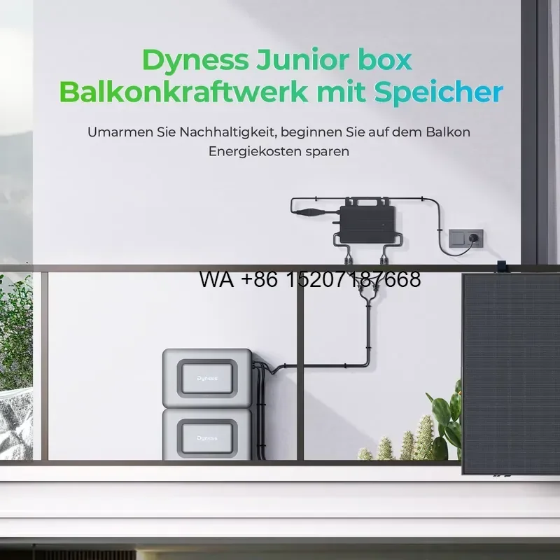 Wmwmnu for Dyness Plug and Play 800W Balcony Solar System 1.6kWh Stackable Battery Storage with Solar Panels
