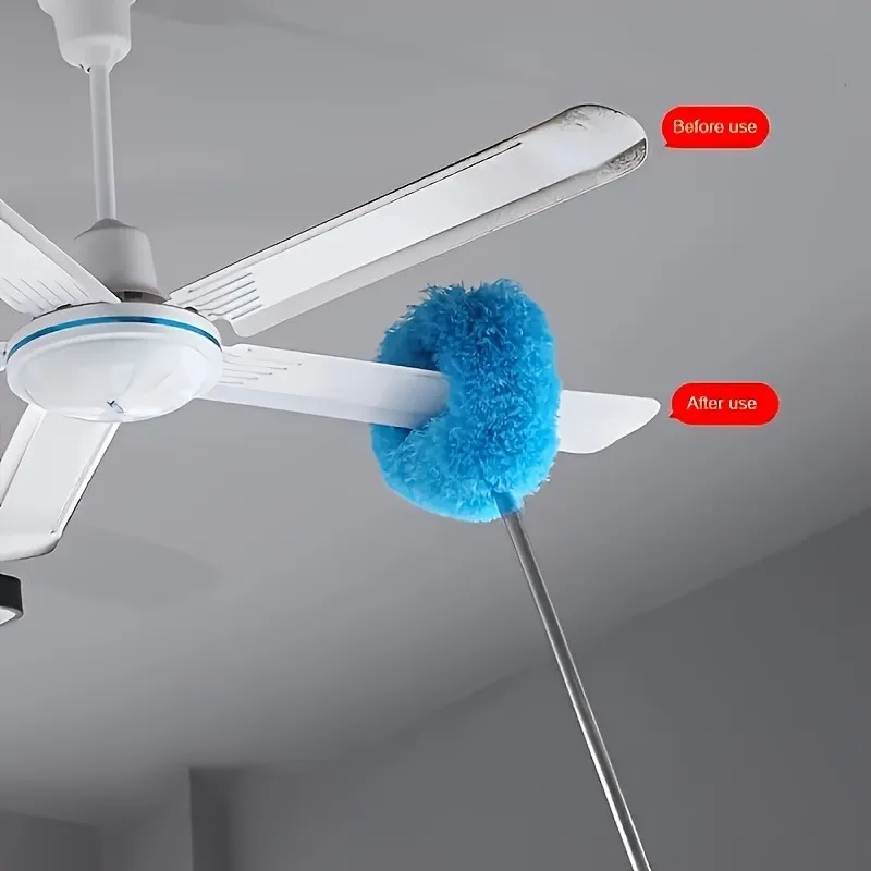 Extendable Microfiber Duster Bendable Telescopic Hand Dust Brush Reusable Washable Static Cleaning Duster for Ceiling Fan Furniture Car Home Dust Removal