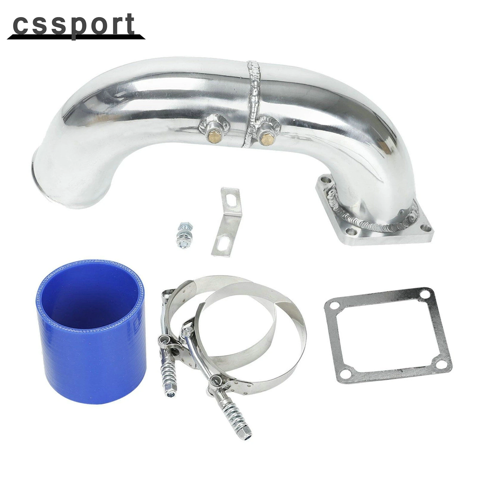 

3" Car Air Intake Elbow Charge Pipe Polished For 94-98 Dodge Ram 2500 3500 5.9L