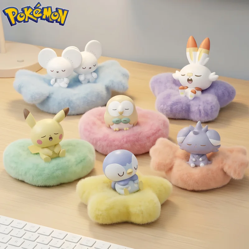 Neue Original Pokémon Blind Box „Sweet Dream Little Nap“ Serie Mystery Box Twin Rat Anime Figuren Ornament Trendige Sammlerstücke