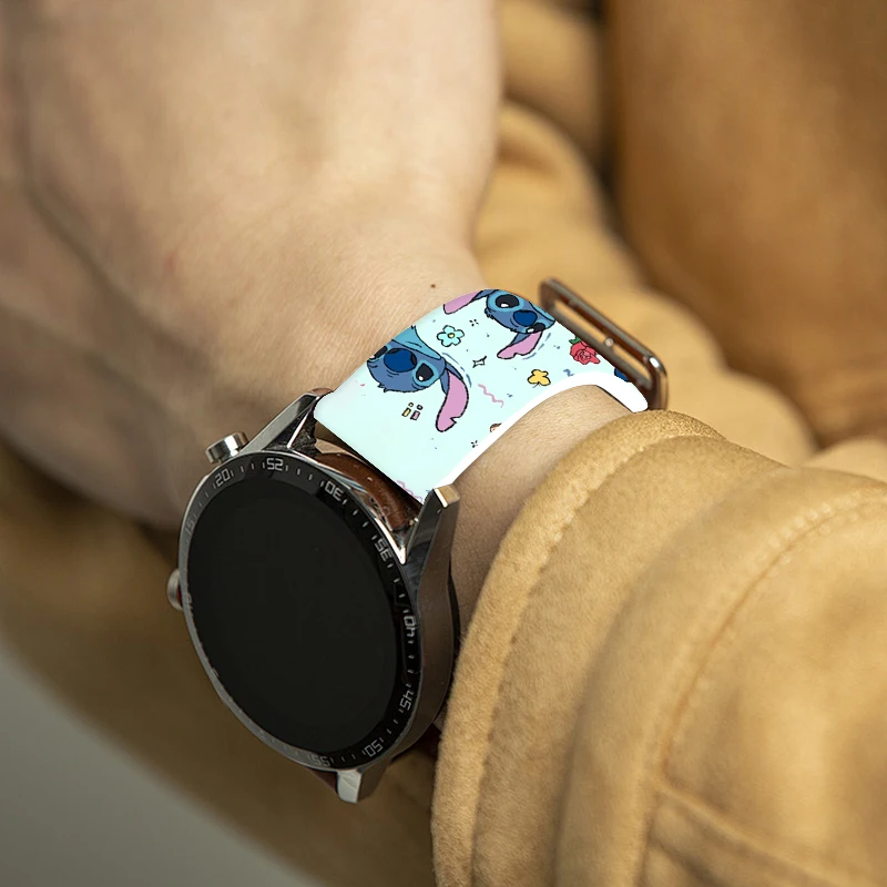 20mm Stitch Series 2 Printed Strap for Samsung Galaxy Watch 7/6/5 40mm 44mm Band Replaceable Watchband for Xiaomi Huawei Amazfit