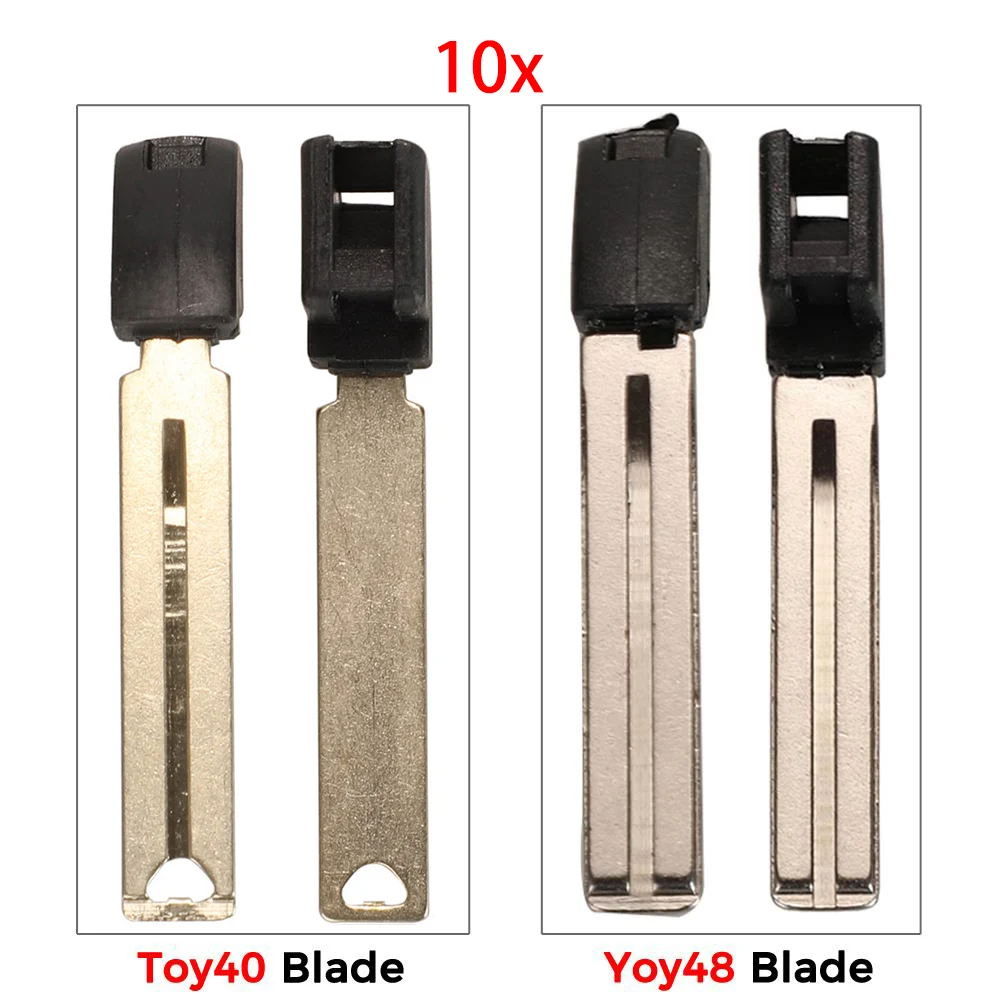 Jingyuqin 10 Stück Ersatz für Toyota Highlander Land Cruiser RAV4 Smart Remote Autoschlüssel Toy48 Toy40 Blade