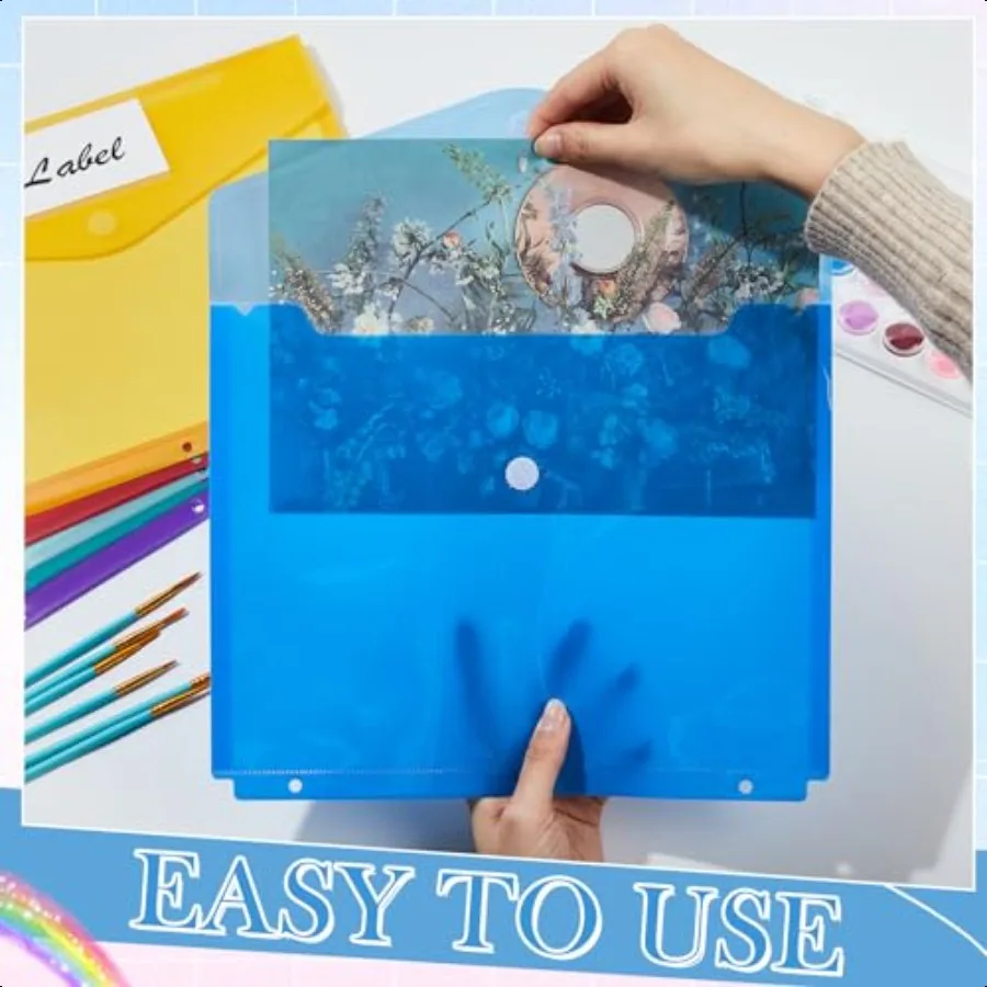 60 cartelle con raccoglitore a 3 anelli, tasche, raccoglitore sfuso, organizer con elementi di fissaggio a gancio e anello, tasca per etichette con chiusura, lettera di carico laterale