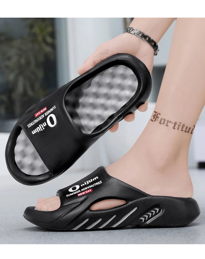 Neue Massage-Hausschuhe für Herren, Indoor-Outdoor-Sandalen, Strand-Freizeitschuhe, bequeme Slides für Herren und Damen, Hausschuhe in großen Größen 46 47 – Detail 2