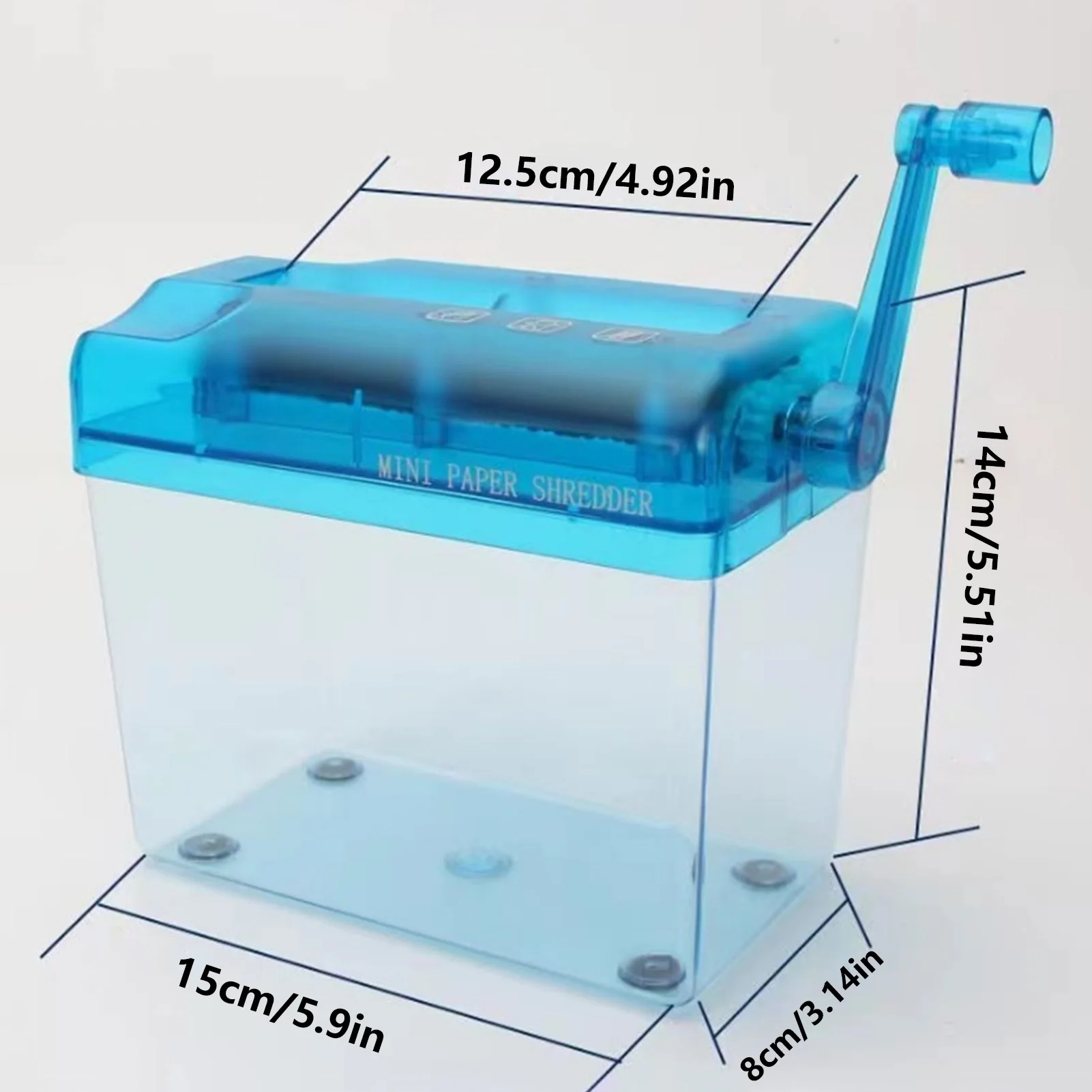 Desktop Mini Hand Shredder Safe Transport Documents Paper Cutting Tool Suitable for Home Office Shelf