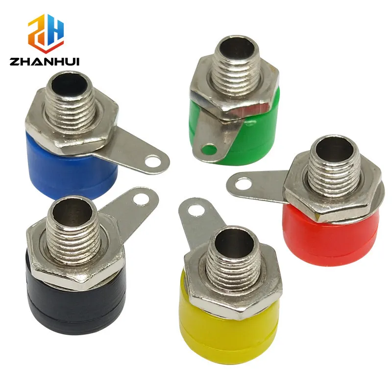 

5/10/20/50P 4mm Banana Socket Binding Post - 5 Colors Speaker Panel Terminal Jack Female Connector for Banana Plug (8mm Mount)