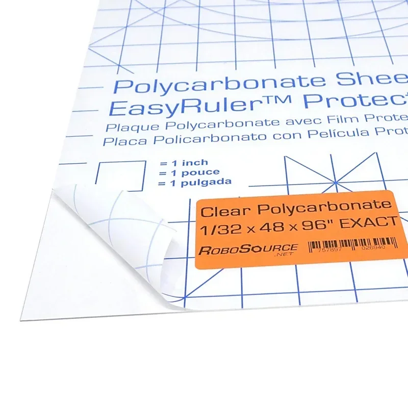 Clear Plastic Sheet 48 X 96 X 0.030 (1/32, 4x8 ft), EasyRuler Film, Shatter Resistant, Easy to Cut, Bend, Mold Than Plexigla