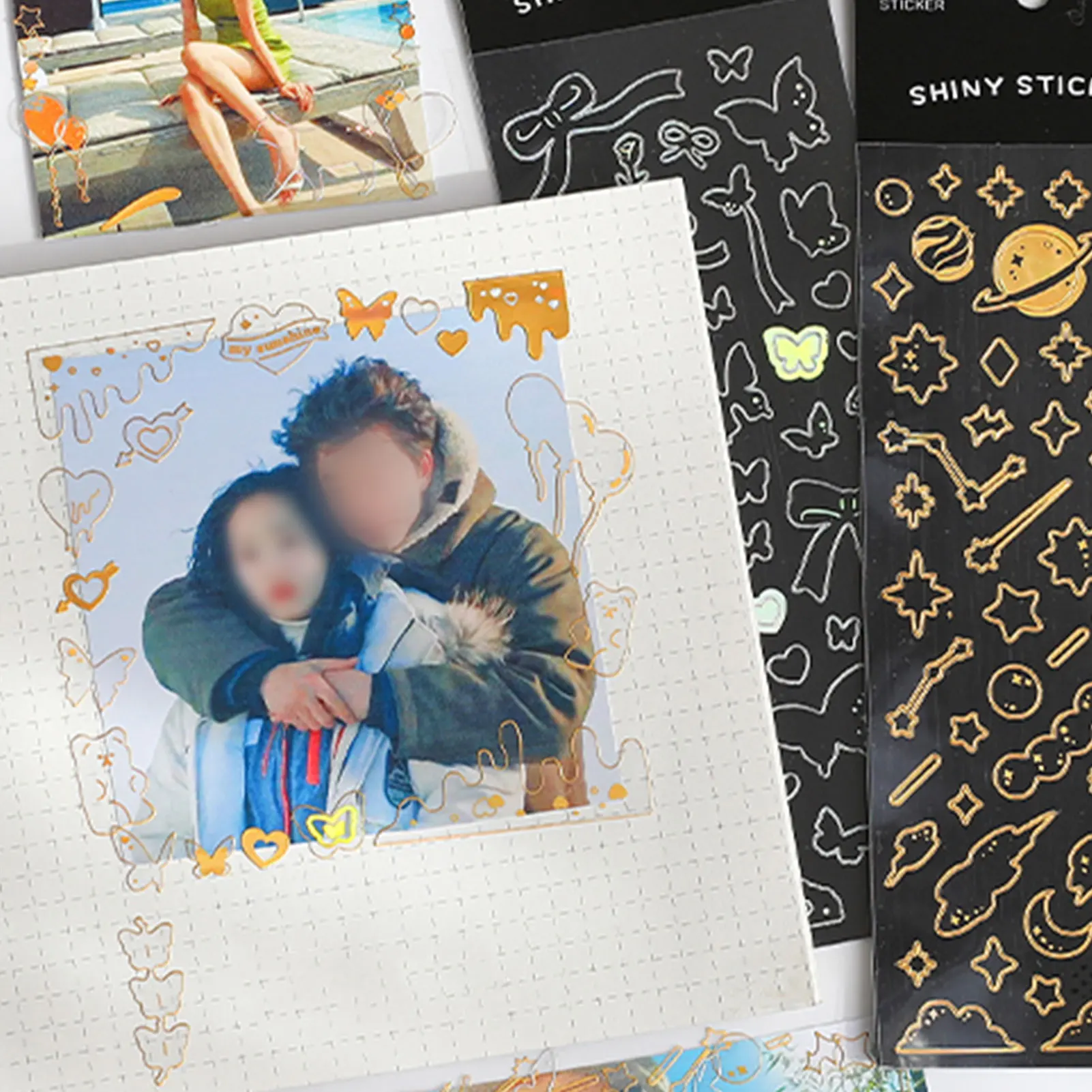 Photo Stickers For Scrapbook Self-Adhesive Stickers Transparent PVC Sticker Star Chaser Self-Adhesive Scrapbooking Decoration