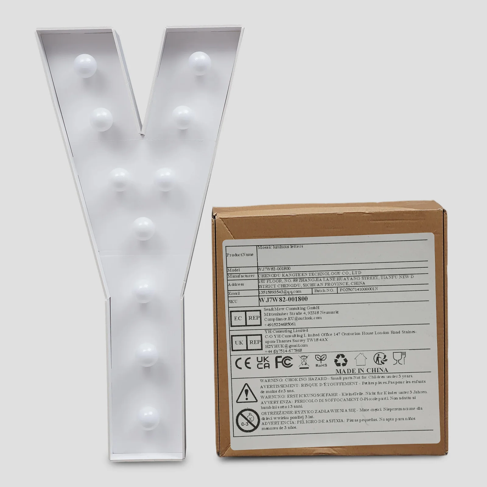 Große 36-Zoll Leuchtbuchstaben mit Warmem LED-Licht, Freistehende KT-Board-Schilder für Hochzeiten, Partys, Heimdekoration, Batteriebetrieben (Y/Q) – Detail 7