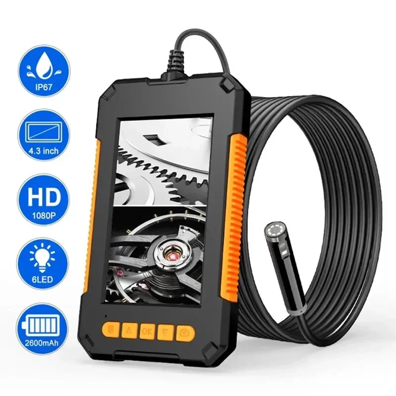 4.3 '' IPS Endoscope Camera 1080P Single & Dual lens Digital Borescope Tool  IP67 Snake Drain Camera Cable Gadgets for Men