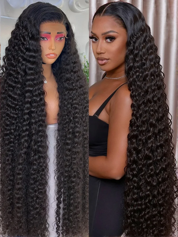 Lakeisha 13x6 Hd peluca Frontal de encaje onda profunda 13x4 32 40 pulgadas pelucas para mujer pelucas de cabello humano rizado birmano 100% calidad del cabello humano