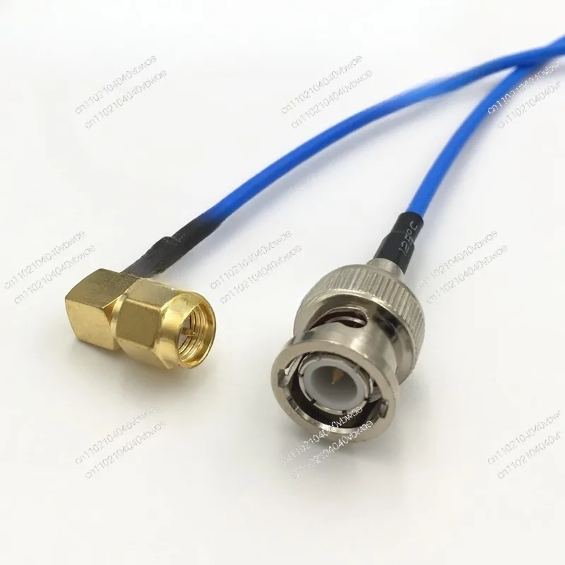 A set of 0-degree elbow to Q9 male BNC-J extension RG316 adapter cable 20 cm