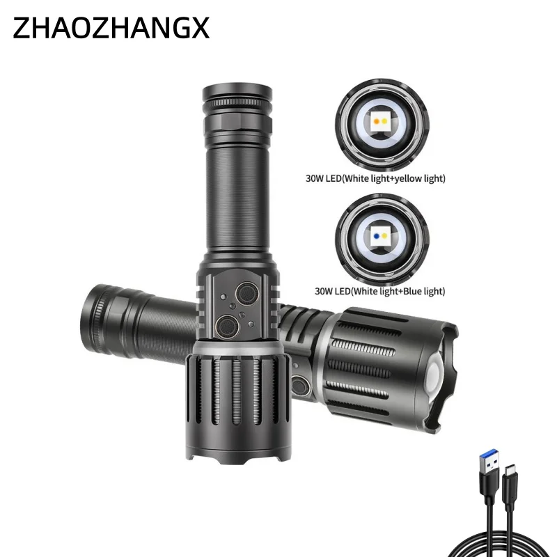 

Уличный сверхяркий фонарик, сверхдлительный срок службы батареи, многофункциональный фонарик с двойным источником света из алюминиевого сплава