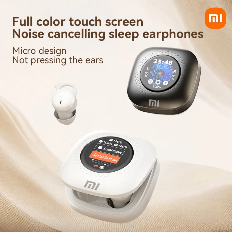 Xiaomi NEW Sleep Earphones Q26 Pro Full Color Touch Screen Earbuds Noise Cancelling Wireless Headphone Bluetooth 5.4 Headsets