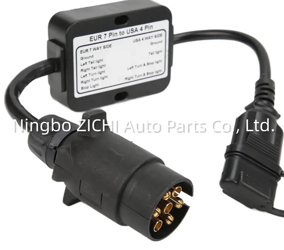 European 7-Pin to American 4-Pin Trailer Adapter Taillight Circuit Converter view 5