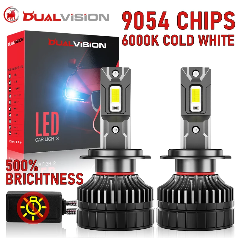 

Dualvision H4 Led Headlights Canbus K5C H7 H11 H1 H3 LED Bulb H8 H9 9005 HB3 9006 HB4 9012 HIR2 Fog Light 9054 CSP Auto Lamp 12V