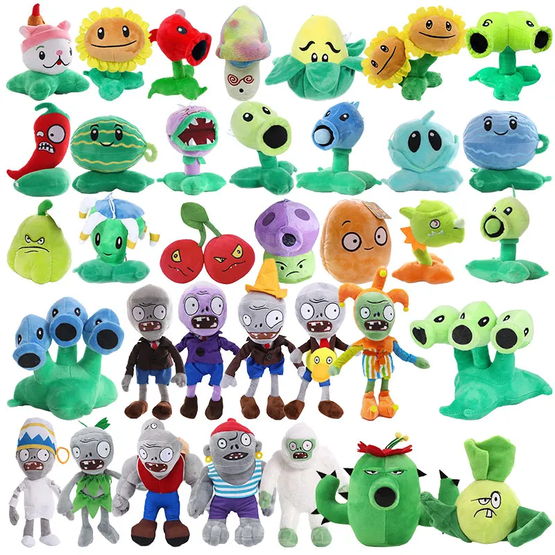 1pcs New Plants Versus Zombies Plush PVZ 30cm Peashooter Snow Pea Sunflower Zombie Plush Dolls Model Birthday Christmas Gifts