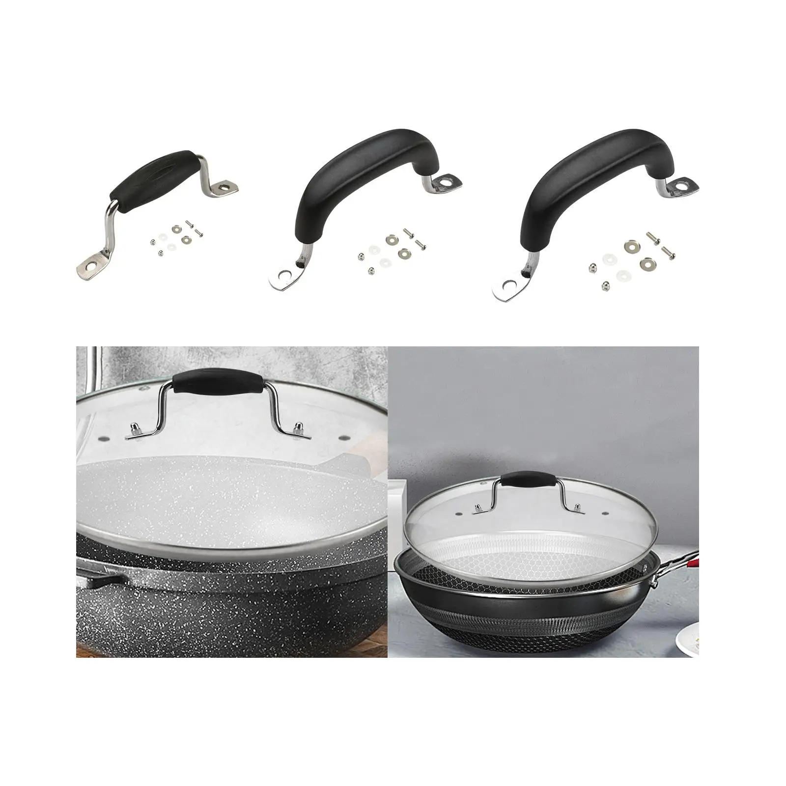 Pot Lid Handle with Screws Anti Scalding Pan Lid Grip Convenient Replacement Knob for Pan Pot Skillets Saucepan Kitchen Cookware