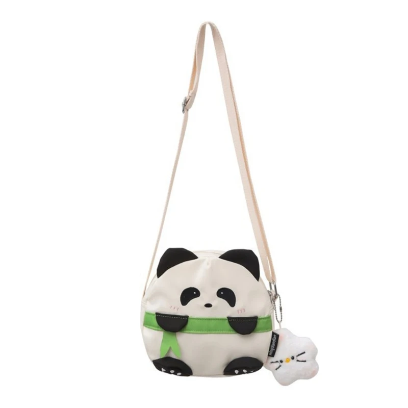 

Compact Panda Phone Bag for Women and Girls Functional Crossbody Bag Casual Nylon Shoulder Pack for Daily Use