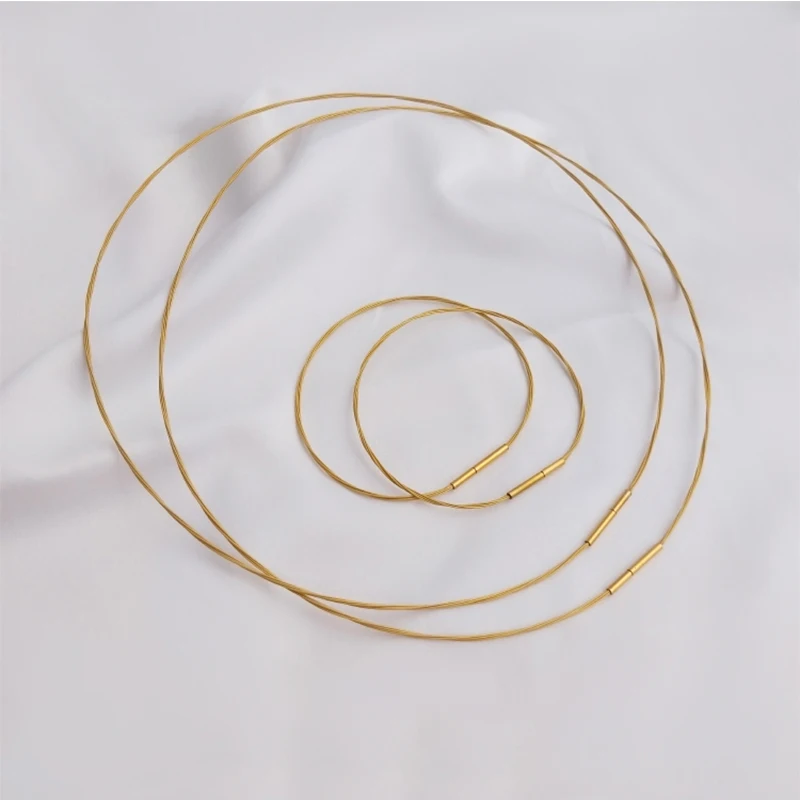 Japan Made Minimalist Thin Gold Bangle Cuff Bracelet Collar Necklace For Woman DIY Jewelry Making Supply